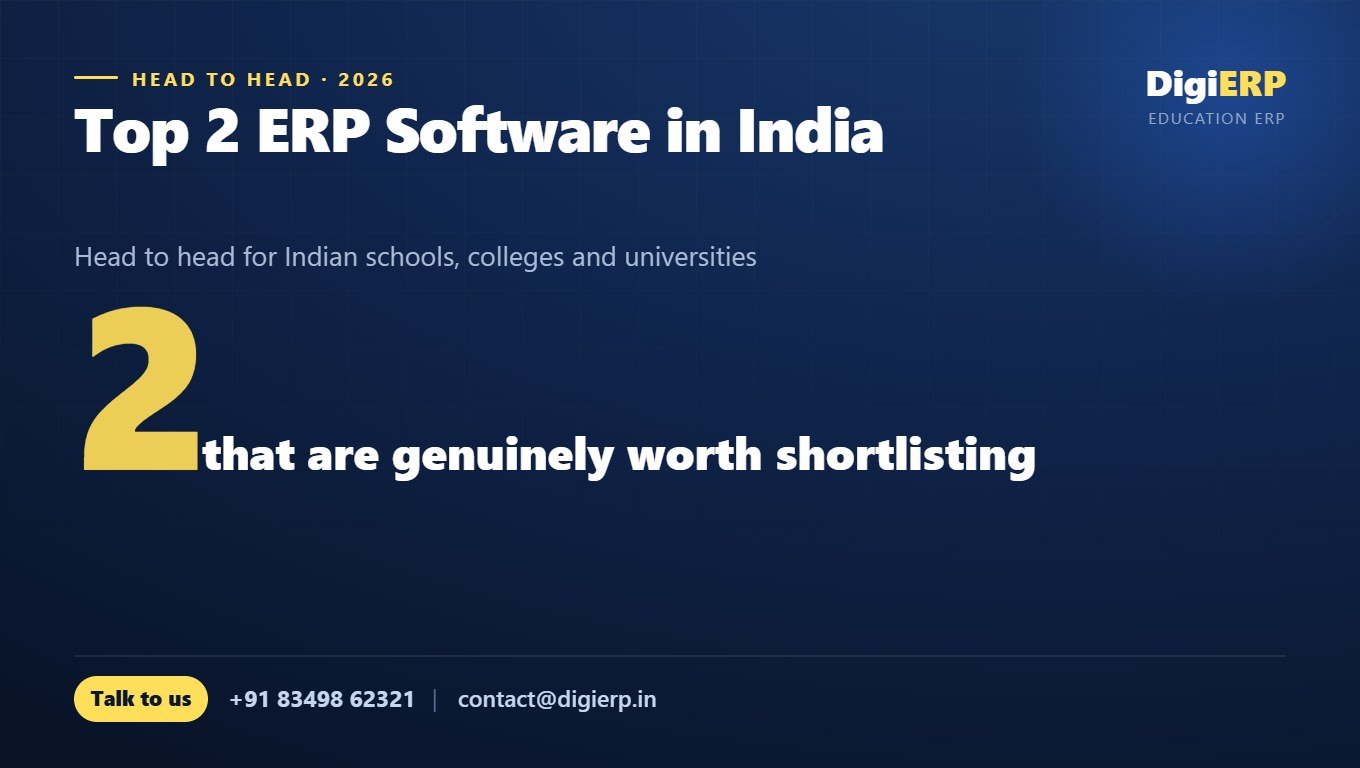 Top 2 ERP software in India for schools, colleges and universities