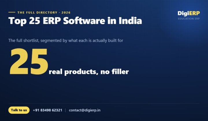 Top 25 ERP software products in India across education and business